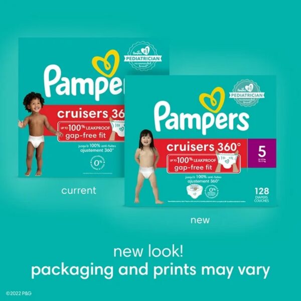 Pampers Cruisers 360 Diapers Size 3, 132 Count - Image 4