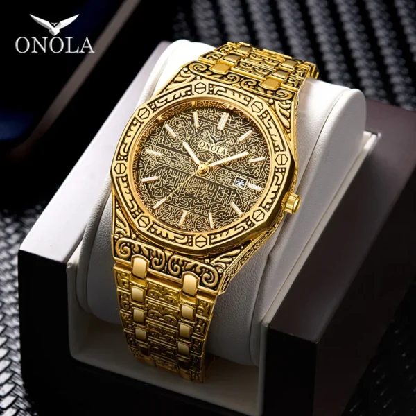 Gold Watches For Men Brand ONOLA  Waterproof Business Wristwatch Luxury Watches Men Quartz Wholesale Watches Men ON3812 - Image 6