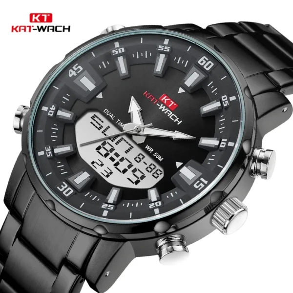 Fashion Quartz LED Electronic Watch Luminous Gift Watches Men Wrist - Image 2