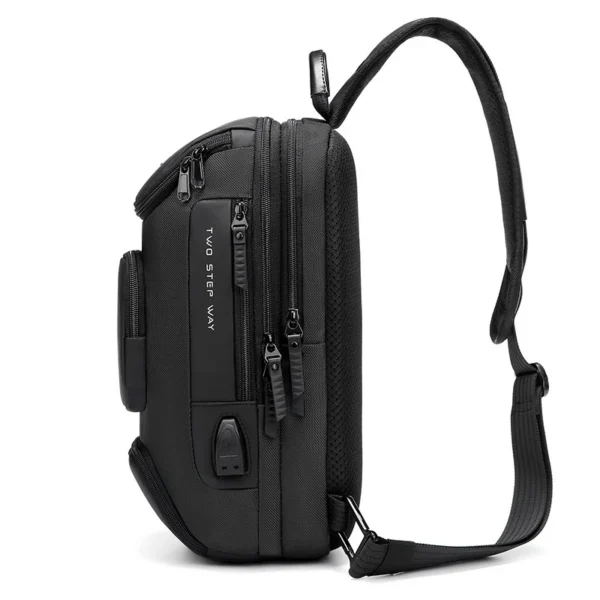 Factory wholesale custom LOGO fashion anti theft men customized waterproof shoulder chest crossbody sling bag for men - Image 4