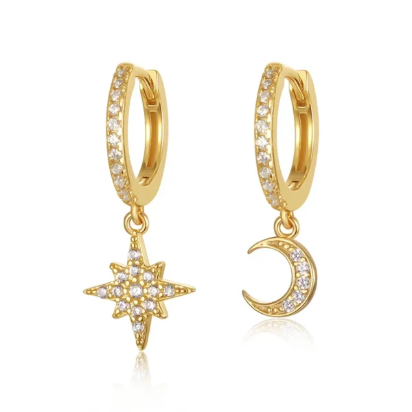 Star Gold Plated Hoop Huggies Earring jewelry for Women - Image 6