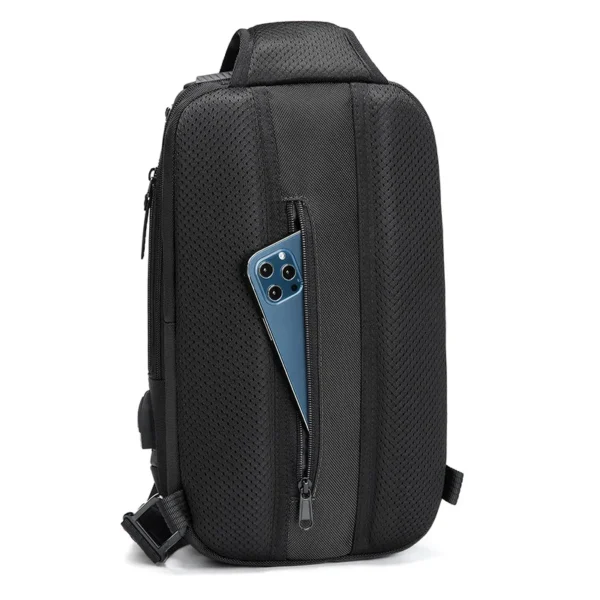 Factory wholesale custom LOGO fashion anti theft men customized waterproof shoulder chest crossbody sling bag for men - Image 3